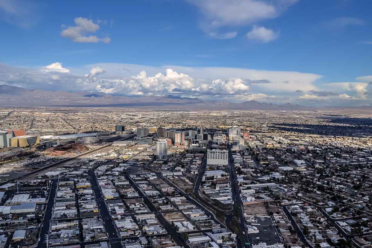 Widok na Las Vegas Boulevard z wieży Stratosphere