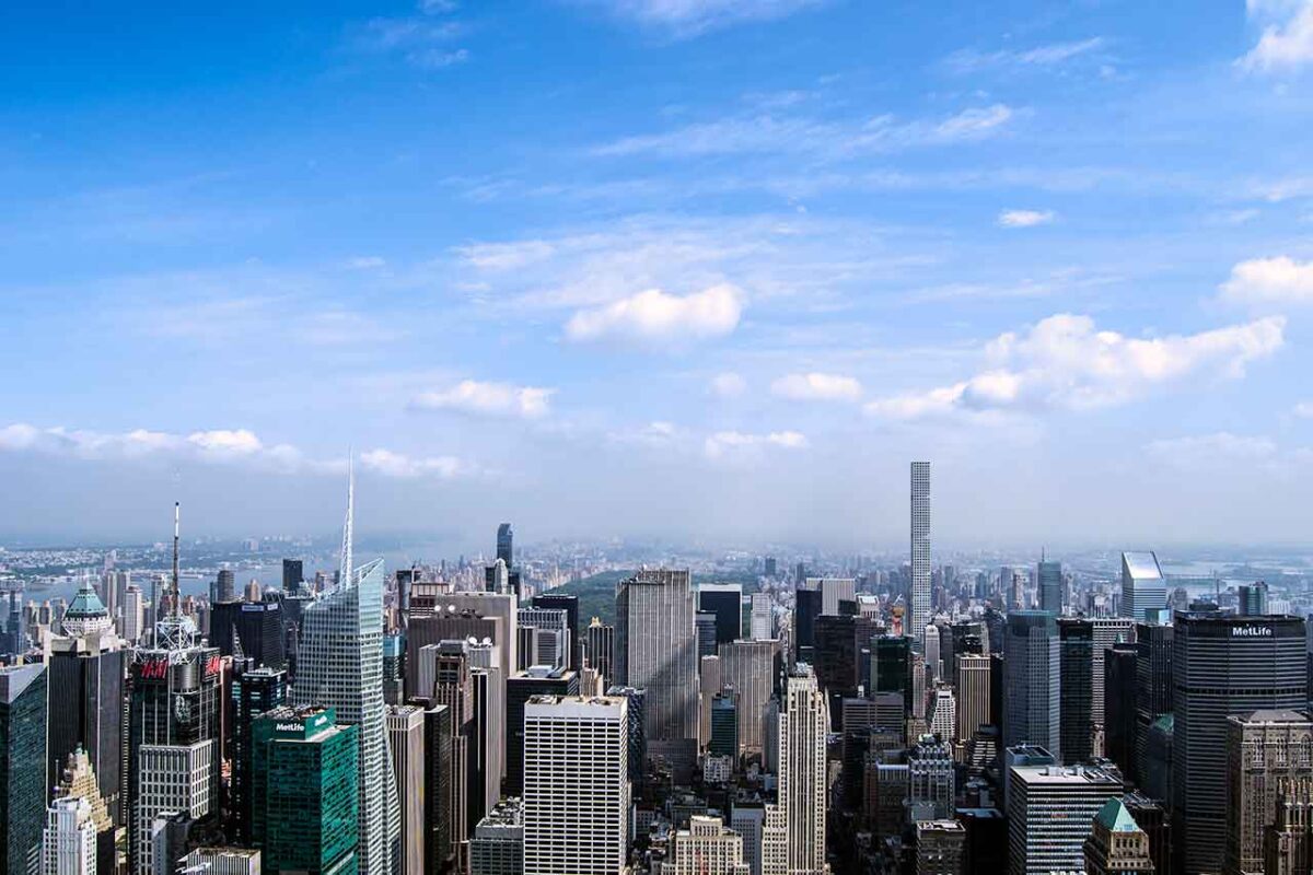 Widok na górny Manhattan i Central Park ze szczytu Empire State Building