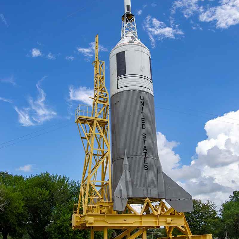 Missile Little John II in esposizione museale.
