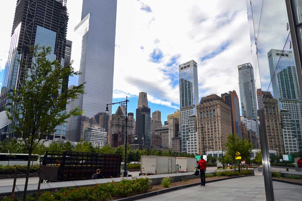Nowoczesne wieżowce w Downtown Manhattan