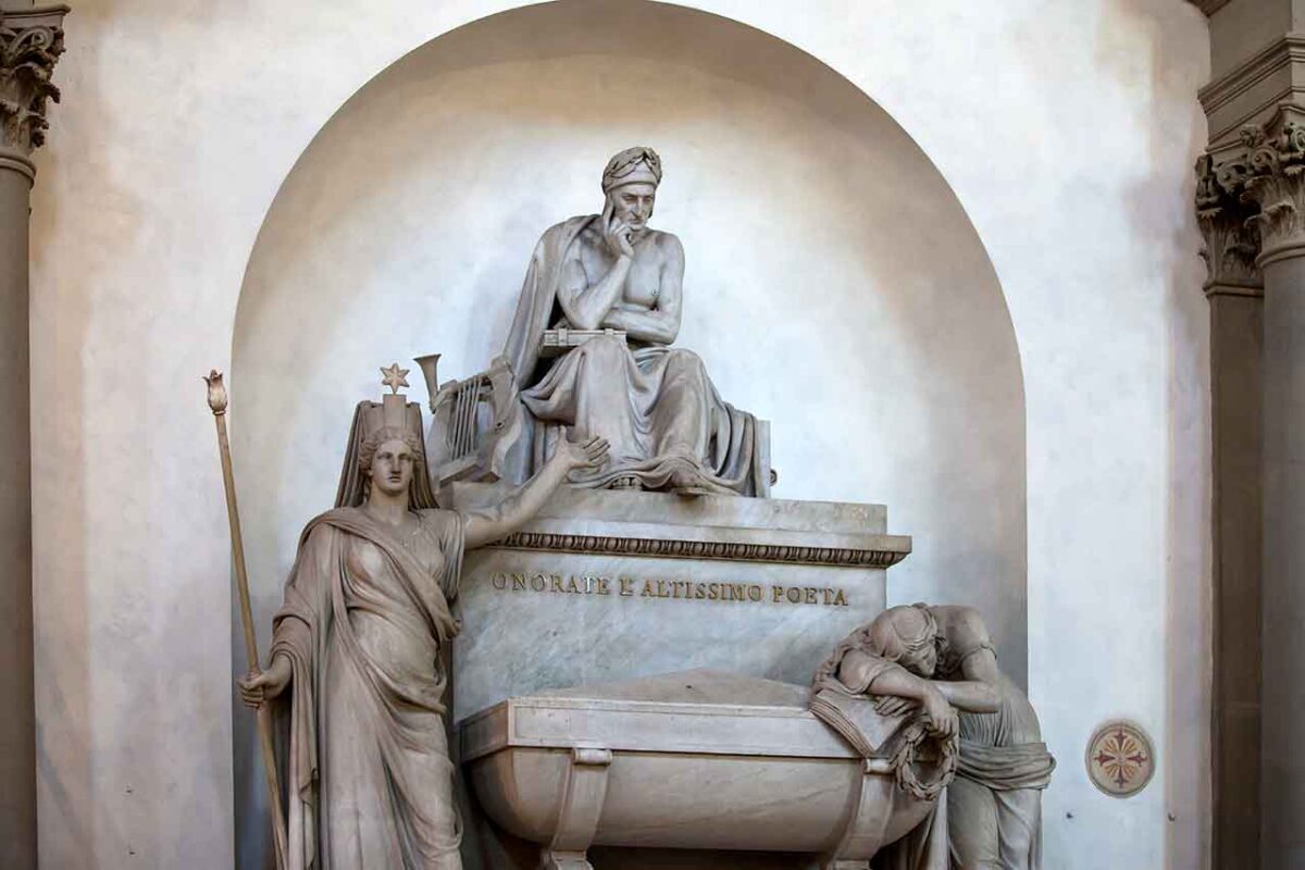Florencja - Santa Croce - grobowiec Dante Alighieri