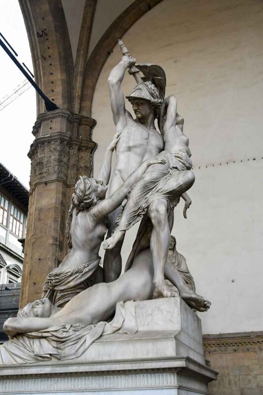 Posągi w Loggia dei Lanzi przy Piazza della Signoria we Florencji