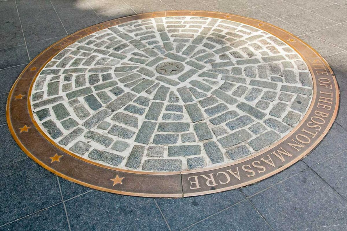 luogo del massacro di Boston (sul Sentiero della Libertà)