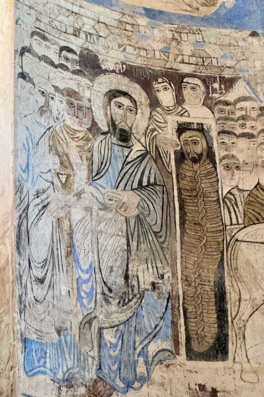 Freski w Kościele Świętego Krzyża na wyspie Akdamar z postaciami religijnymi