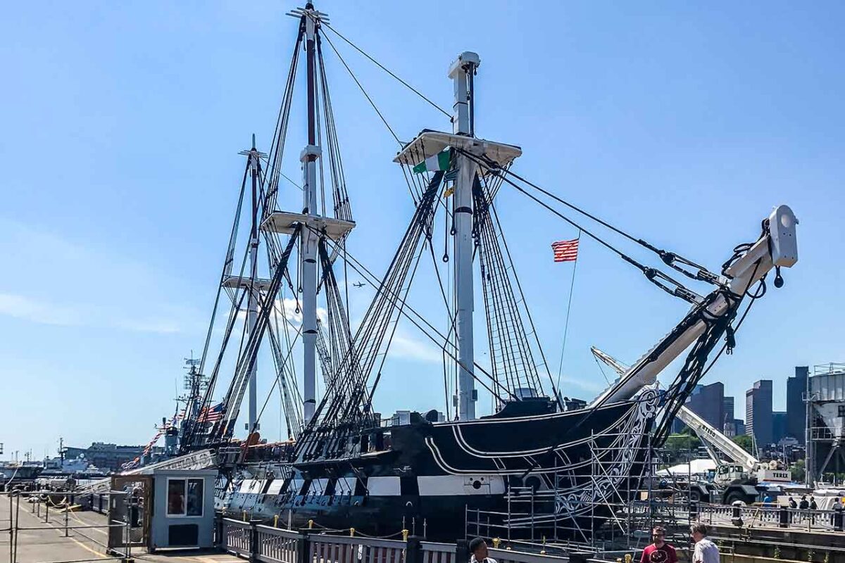 USS Constitution a Boston – la più antica nave da guerra ancora in servizio al mondo, varata nel 1797, conosciuta come “Old Ironsides”