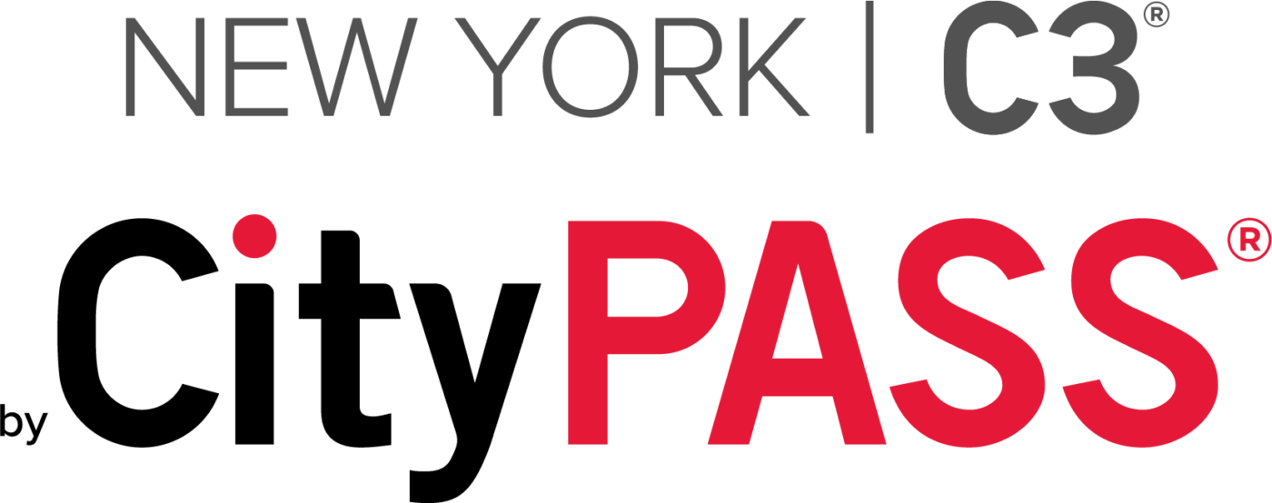 Logo nero e rosso della card turistica NY C3 by CityPASS.